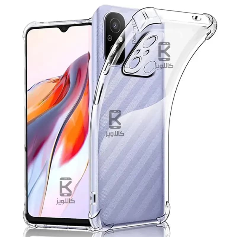 قاب ژله ای شفاف کپسول دار و محافظ لنزدار Xiaomi Redmi 12C