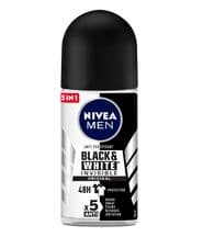 مام رول ضد تعریق مردانه نیوا مدل اینویزیبل بلک اند وایت نیو 5 در ۱ NIVEA ANTI TRANSPIRANT INVISIBLE ROLL ON DEODORANT