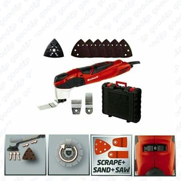 کاردک برقی و سنباده برقی 200 وات با کیف و ست ابزار مدل TE-MG 200 CE آینهل