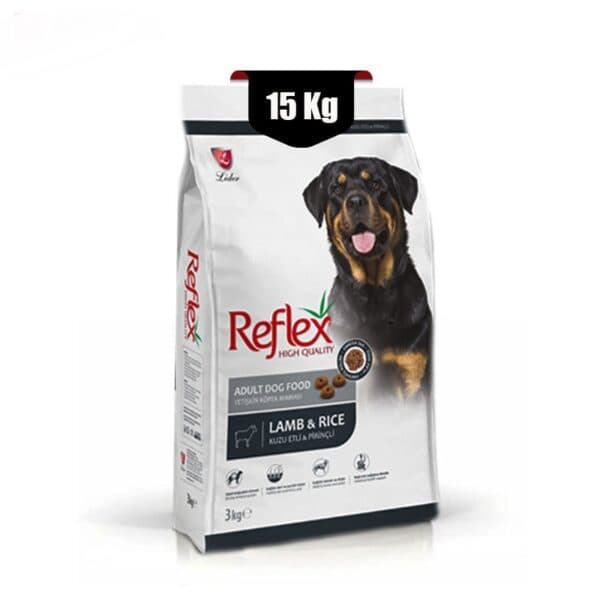 غذای خشک سگ بالغ رفلکس طعم بره و برنج (Reflex High Quality Adult Lamb & Rice) وزن 15 کیلوگرم 2026/01