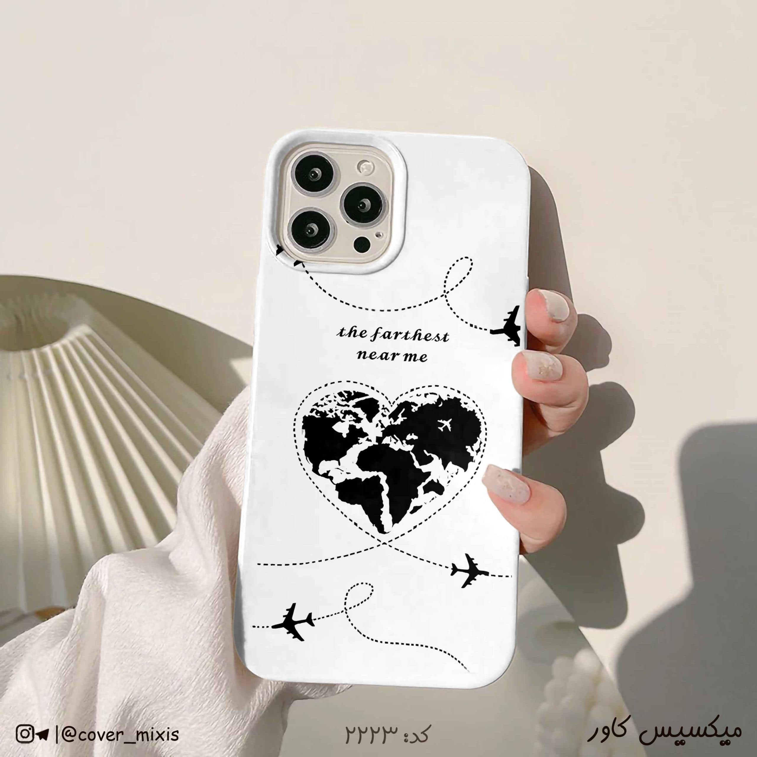 قاب گوشی ست سفر و نقشه جهان هواپیما کد 2223
