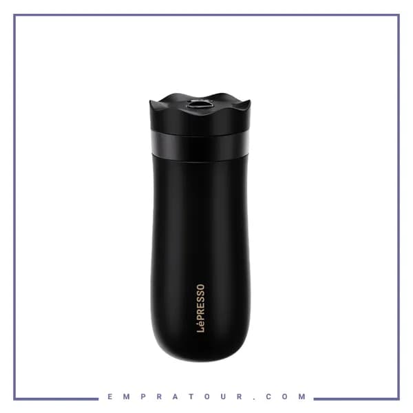 ماگ و فرنچ پرس قابل حمل لپرسو LePresso Insulated Mug with French Press LPIMFPBK