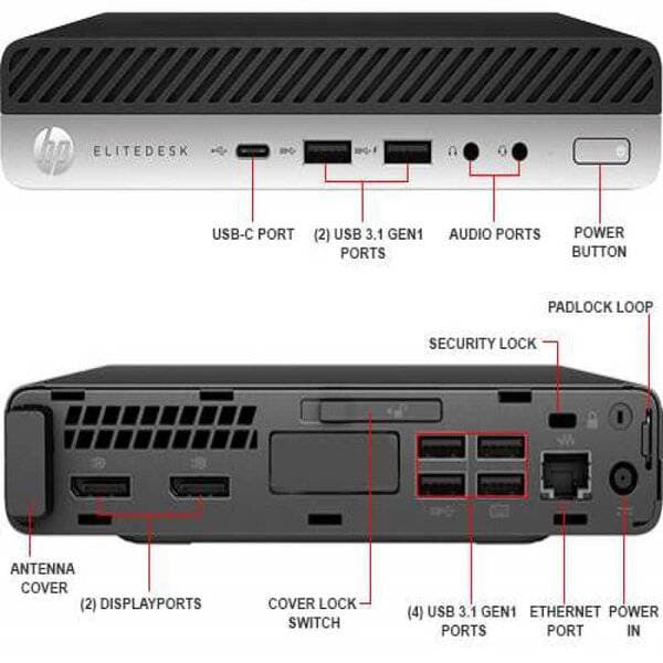 مینی کیس استوک hp 800 G4 tiny نسل 8