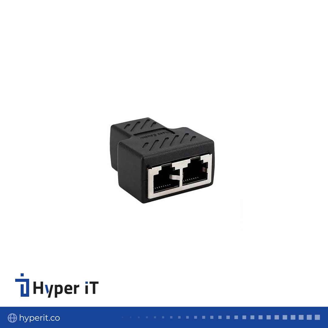 تبدیل 1 به 2 پورت شبکه فلزی RJ45 (شیلدار دار)