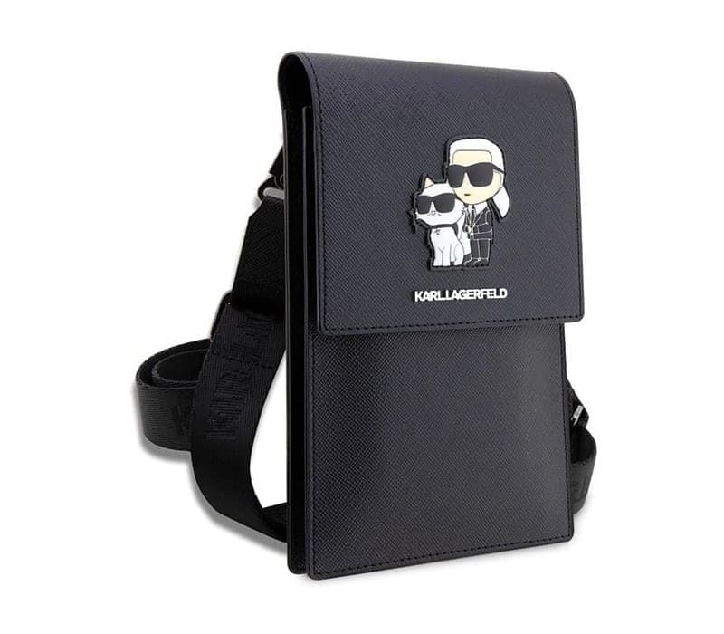 کیف کراس بادی موبایل کارل لاگرفلدسافیانو karl lagerfeld saffiano universal phone pouch