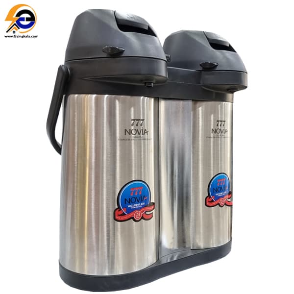 فلاسک دوقلو 1.9 لیتری نوا NOVIA 777 بدنه استیل