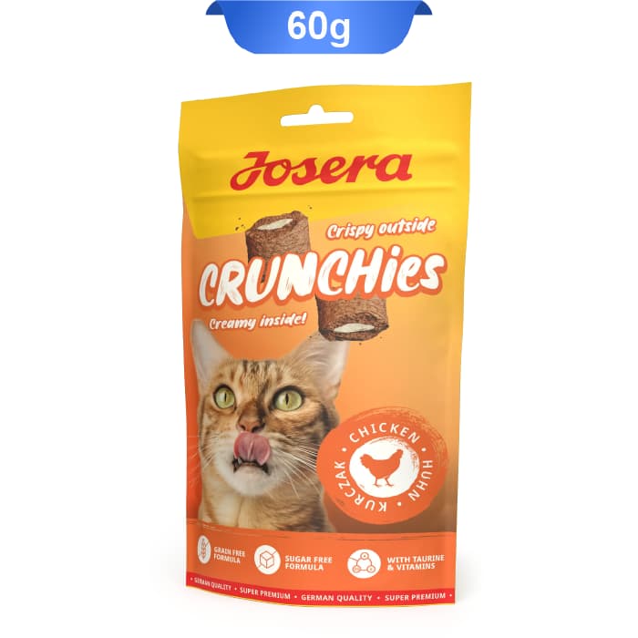 تشویقی مغزدار کرانچی گربه جوسرا طعم مرغ وزن 60 گرم Josera Crunchies Chicken