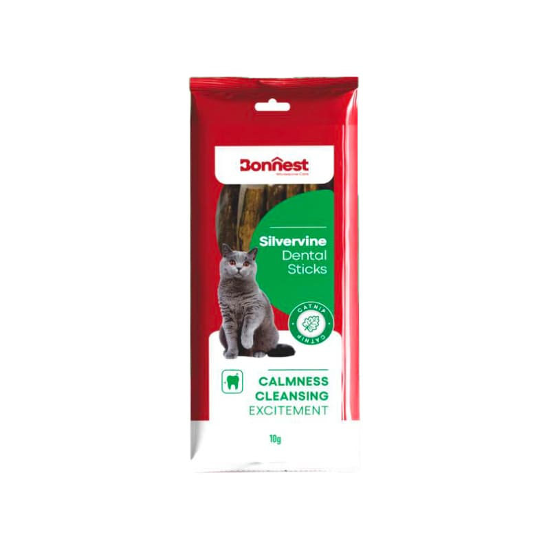 تشویقی گربه ساقه چوبی گیاه کتنیپ بونست Bonnest Catnip Silvervine Dental Sticks وزن 10 گرم