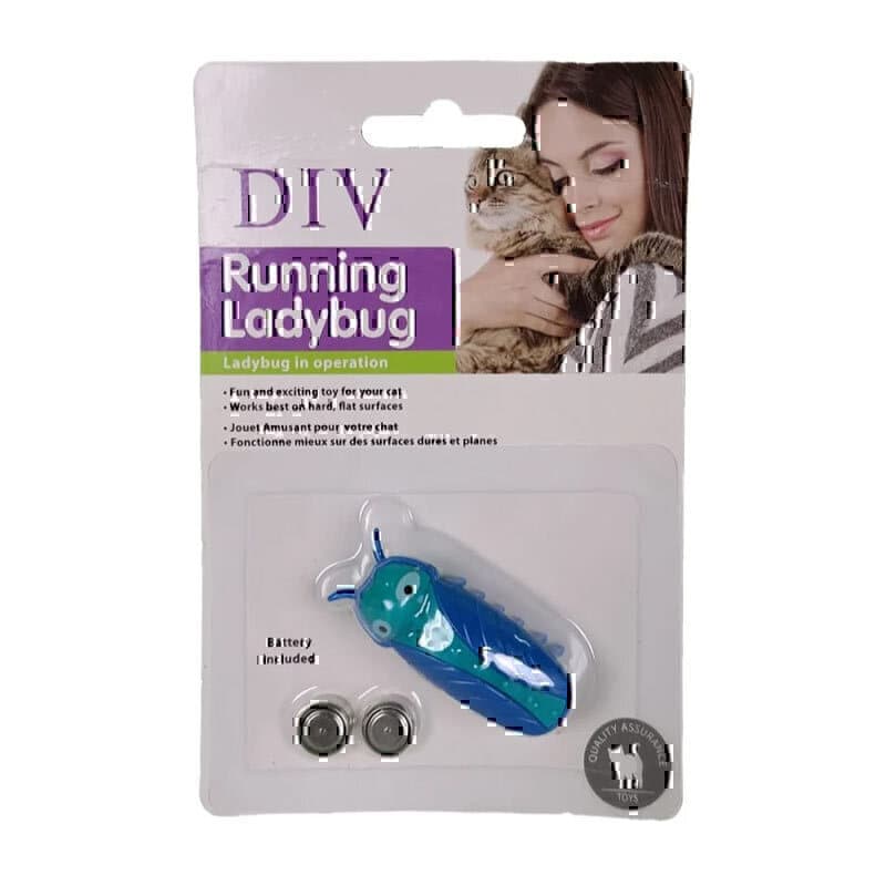 اسباب بازی گربه طرح جیرجیرک متحرک Running Ladybug Cat Toy