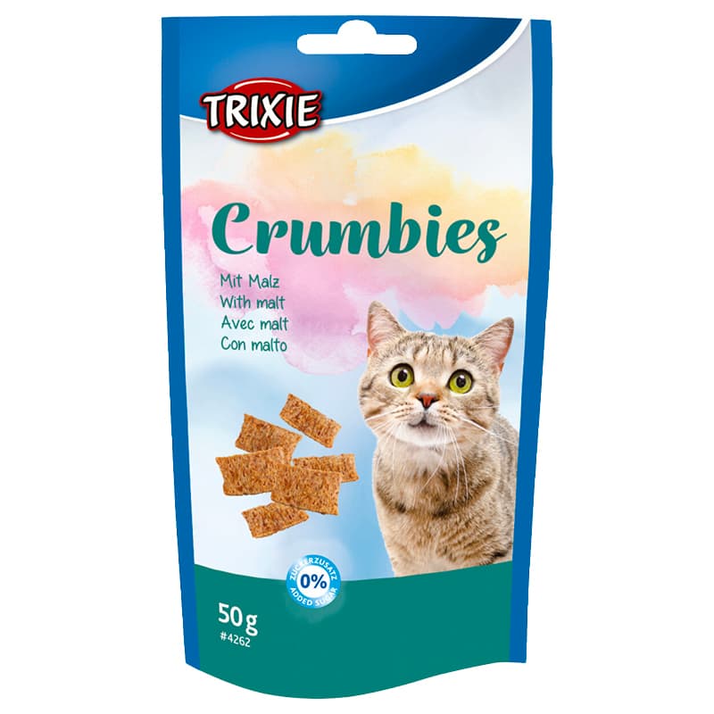 تشویقی بیسکویتی گربه تریکسی با مالت Trixie Crumbies وزن 50 گرم
