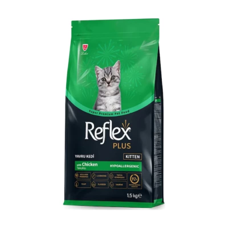 غذای خشک بچه گربه با طعم مرغ رفلکس پلاس Reflex Plus Kitten Chicken وزن 1.5 کیلوگرم
