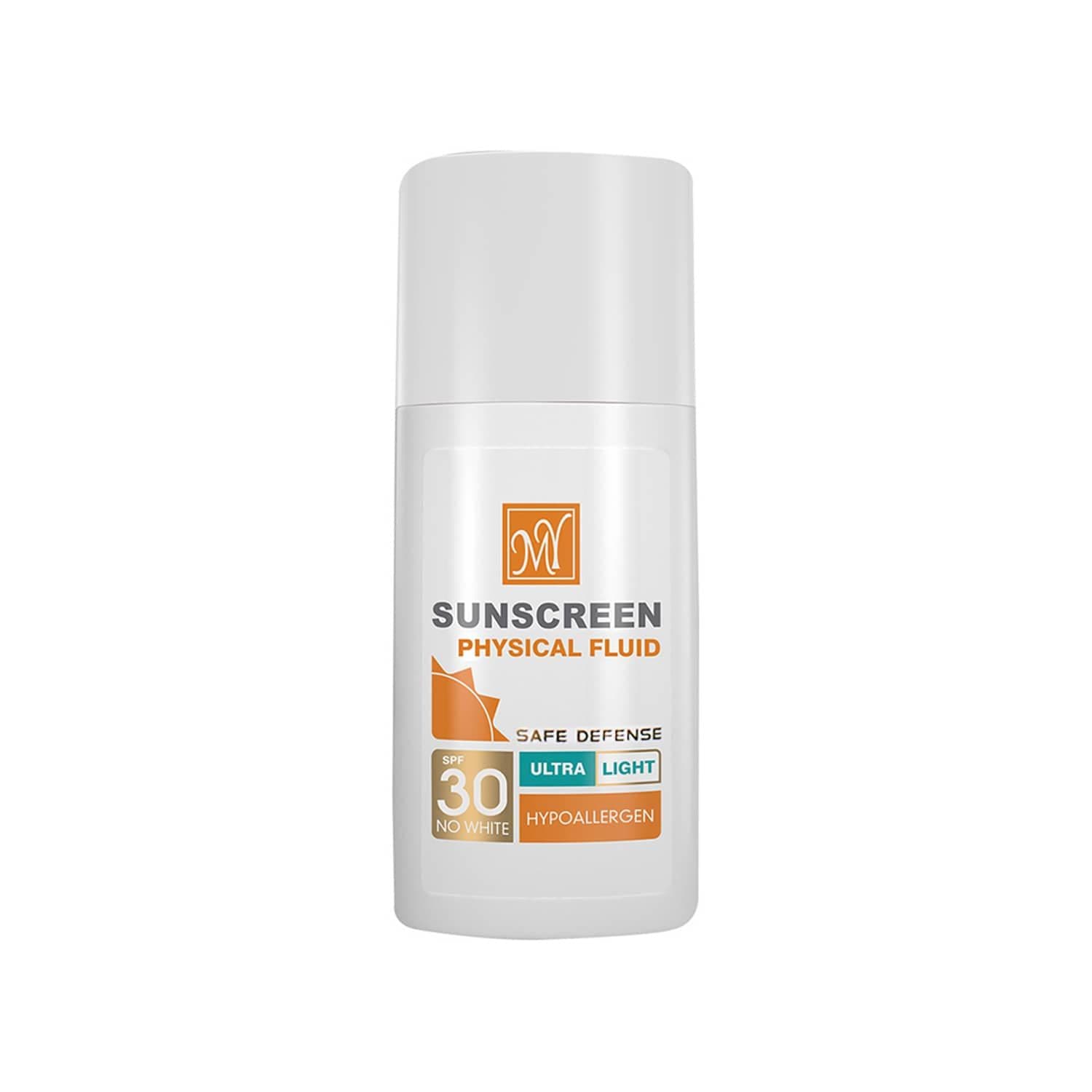 فلوئید ضد آفتاب بی رنگ فیزیکال مای مدل سیف دیفنس SPF 30