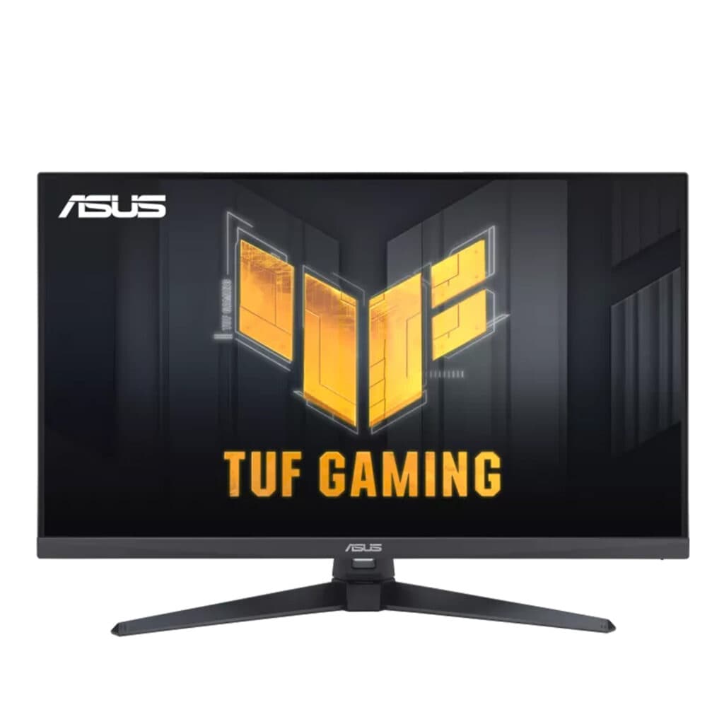 مانیتور گیمینگ 31.5 اینچ ایسوس مدل TUF Gaming VG328QA1A، رزولوشن FullHD پنل VA، نرخ بروزرسانی 170 هرتز، با نسبت تصویر 16:9، دارای اسپیکر داخلی، دارای پورت HDMI و DisplayPort و USB و خروجی هدفون