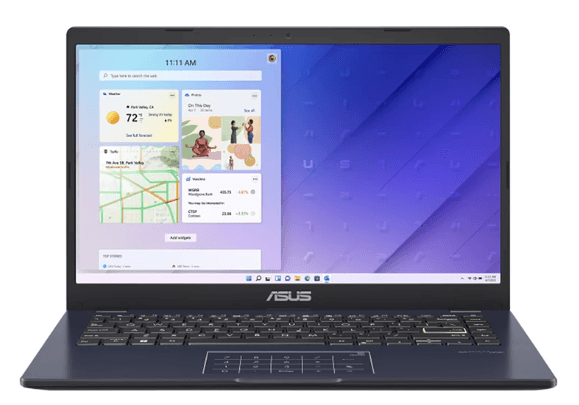 لپ تاپ ایسوس Vivobook E410KA نمایشگر ۱۴ اینچی، پردازنده Celeron N4500، گرافیک اینتل UHD، رم ۴ گیگابایت، ۶۴ گیگابایت eMMC و ۵۱۲ گیگابایت SSD – کاستوم شده