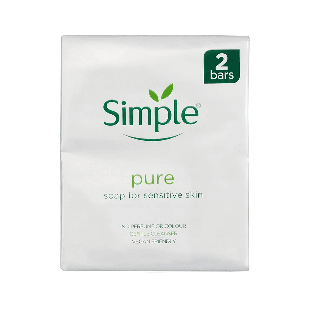 صابون شستشوی مناسب پوست حساس سیمپل مدل Pure (بسته 2 عددی)