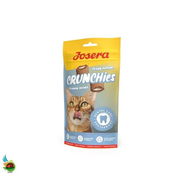 تشویقی گربه کرانچی مغزدار جوسرا مدل دنتال Josera cat crunchies dental وزن ۶۰ گرم