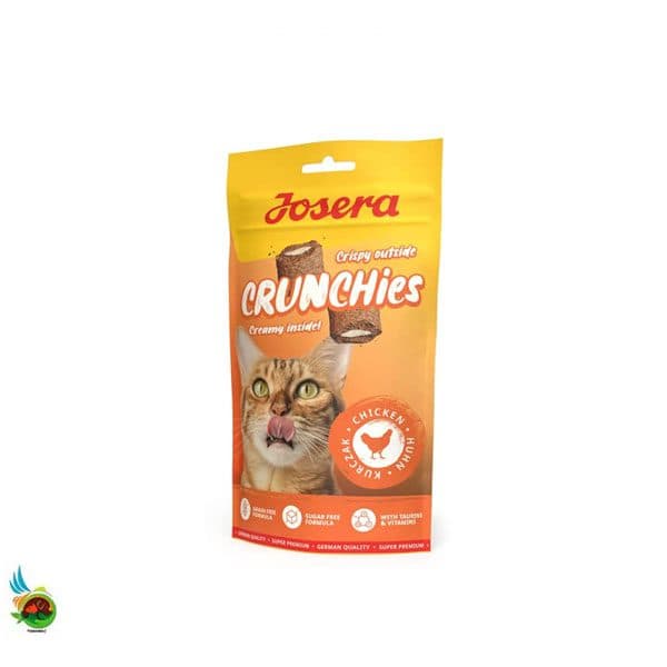 تشویقی گربه کرانچی مغزدار جوسرا طعم مرغ Josera cat crunchies with chicken وزن ۶۰ گرم