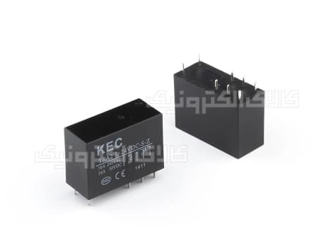 رله کتابی مشکی 24 ولت 1 کنتاکت 16 آمپر KEC | TRA2L-24VDC-S-Z