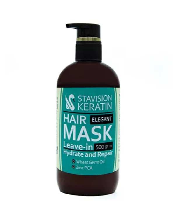 ماسک مو آبرسان و ترمیم کننده بدون آبکشی استاویژن Estavision حاوی کراتین 500ml