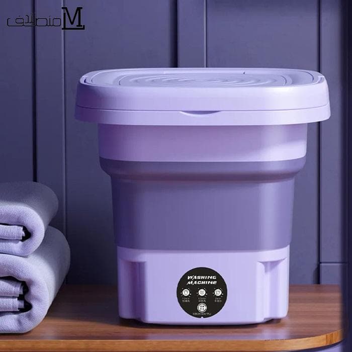 مینی واش مسافرتی Folding Washing Machine دارای خشک کن و شیر تخلیه