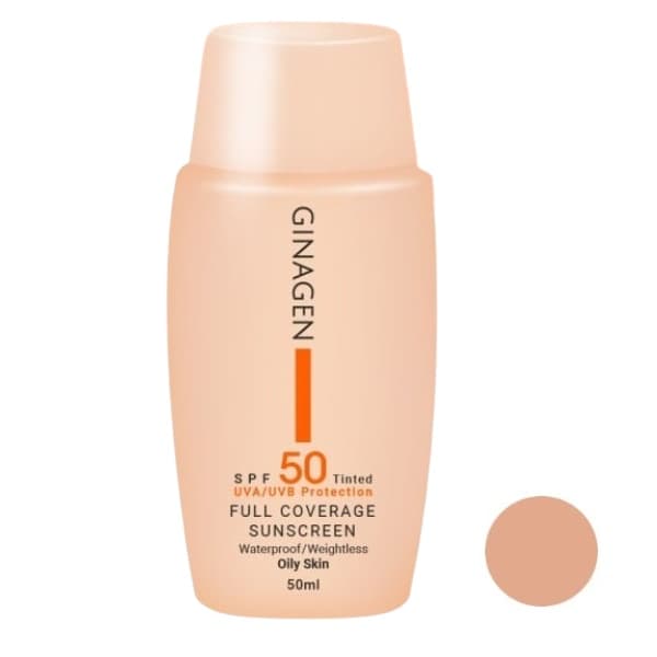 کرم ضد آفتاب ژیناژن مدل SPF50-02 مناسب پوست های چرب حجم 50 میلی لیتر