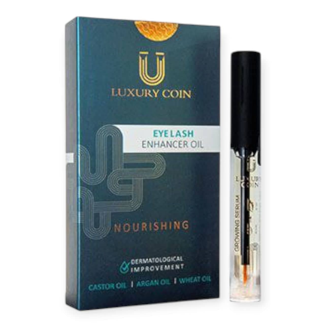 محلول روغن تقویت مژه لاکچری کوین LUXURY COIN مدل Nourishing