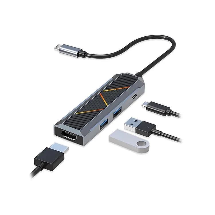 هاب USB-C چهار پورت ردراگون مدل CRUX UCA4