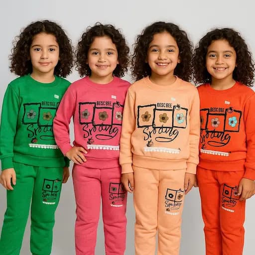 پخش عمده ست بلوز شلوار دخترانه طرح گل بابونه برجسته
