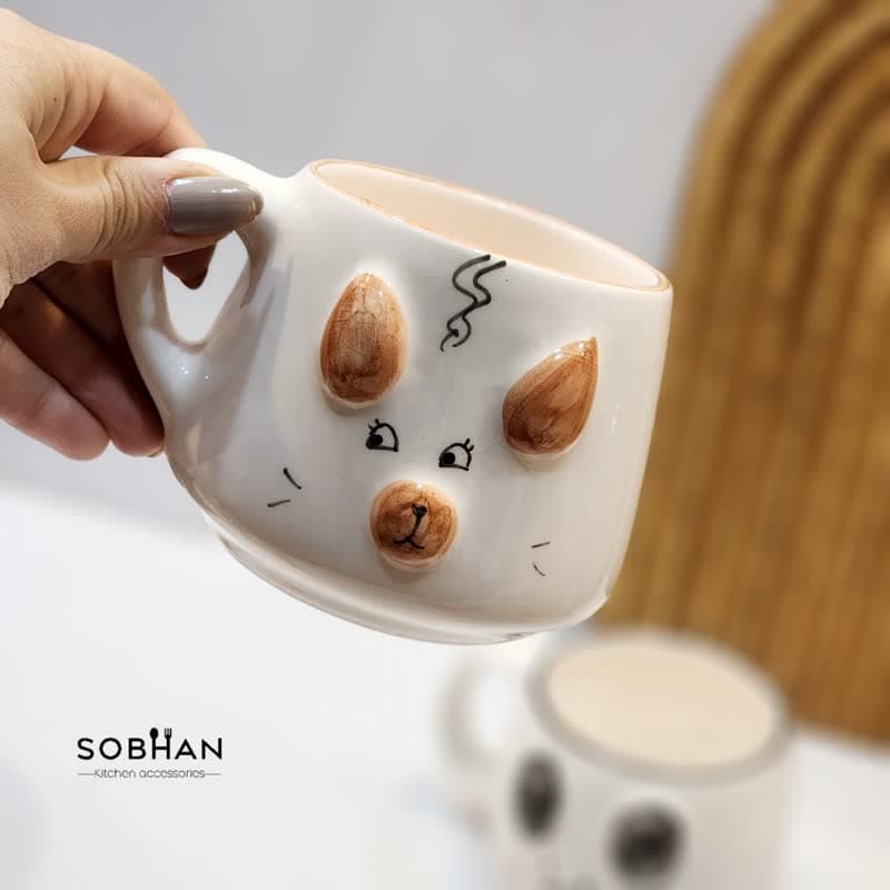 ماگ نقاشی برجسته دار سرامیک