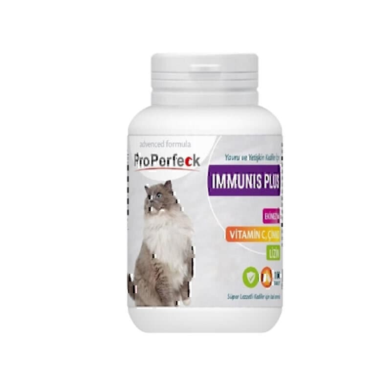 قرص تقویت کننده دستگاه ایمنی گربه پروپرفک Properfeck Cat Immunis Plus Tablet بسته 100 عددی