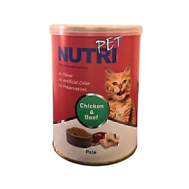 کنسرو غذای گربه نوتری پته با طعم مرغ و گوشت گاو Nutri Pate with Chicken and Beef وزن 425 گرم