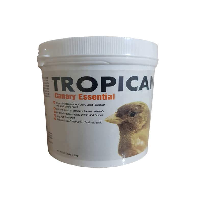 غذای مخصوص قناری تروپیکن Tropican Canary Essential وزن 750 گرم
