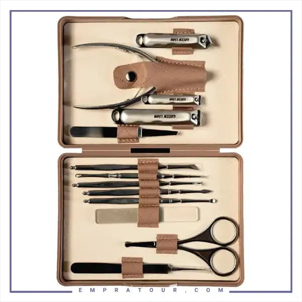 ست مسافرتی مانیکور 13 کاره گرین لاین Green Lion Manicure Kit GN13PCMNCRBR