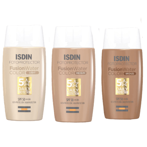 ضد آفتاب رنگی ایزدین فیوژن واتر SPF50 حجم 50 میل