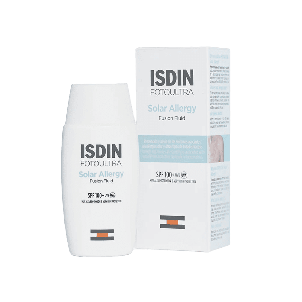 ضدآفتاب فلوئید سولار آلرژی SPF100 ایزدین | محافظت قوی در برابر اشعه و آلرژی به خورشید