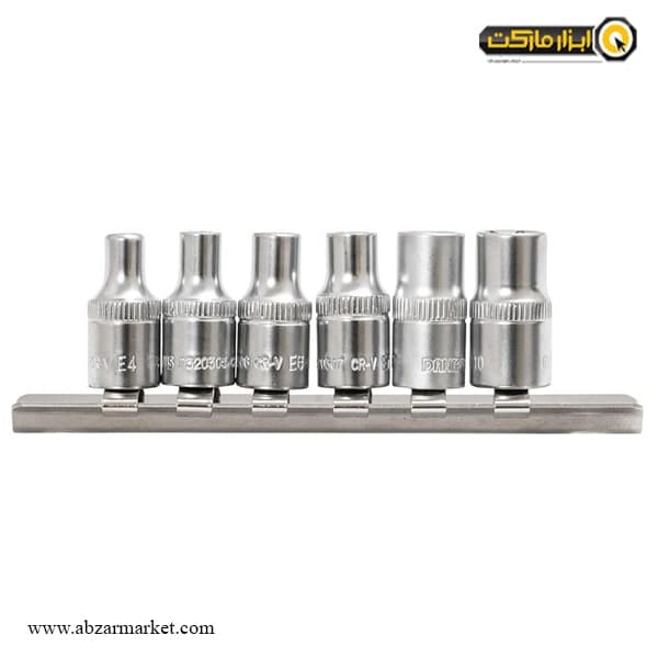 ست بکس ریلی داناپلاس ستاره ای 6 عددی 1/4 اینچ مدل D3920306