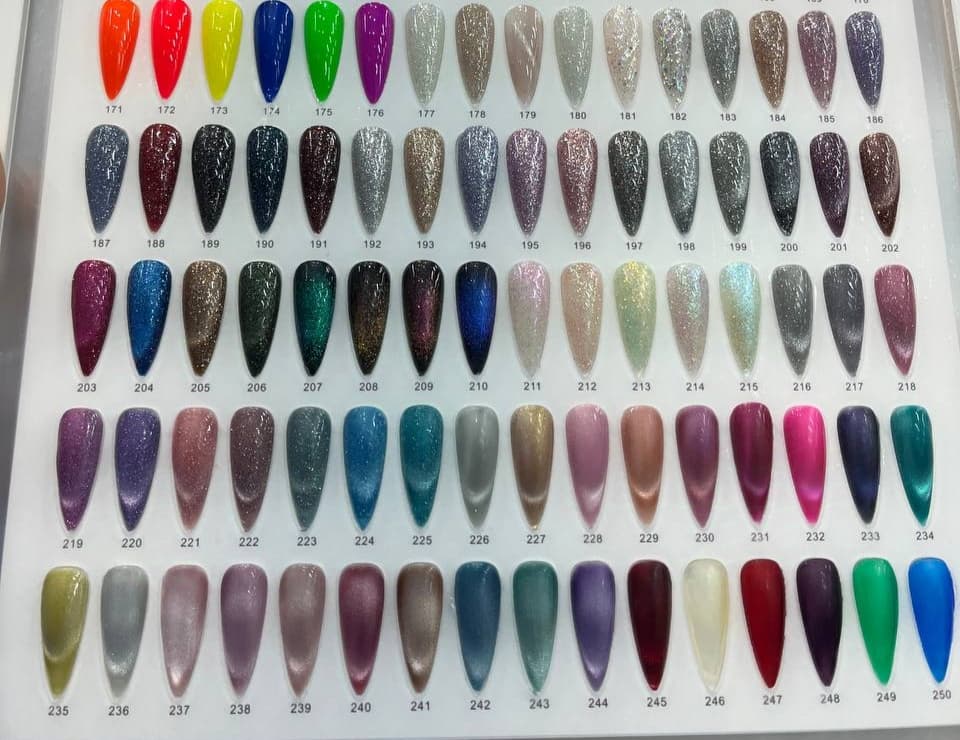 لاک ژل ناخن ژلیش 10 میل آیس، دیسکو و چشم گربه ای کد 179 تا 250 واینیلوکس vinylux