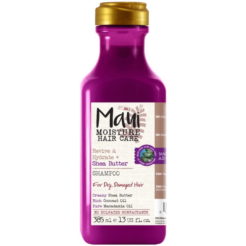شامپو شی باتر Shea Butter مائویی Maui | تقویت کننده و آبرسان قوی مو | 385 میل Maui Moisture Revive & Hydrate Shea Butter Shampoo 385ml