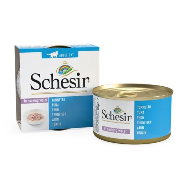 کنسرو گربه با طعم ماهی تن در ژله شسیر (Schesir Tuna In jelly) وزن 85 گرم