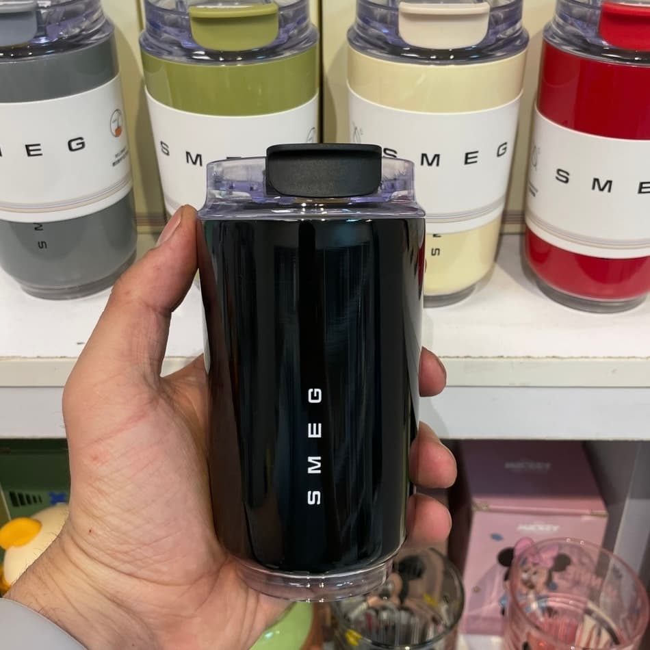 تراول ماگ اسمگ SMEG مدل Wall Mug ظرفیت ۲۴۰ میلیلیتر مشکی (اورجینال)