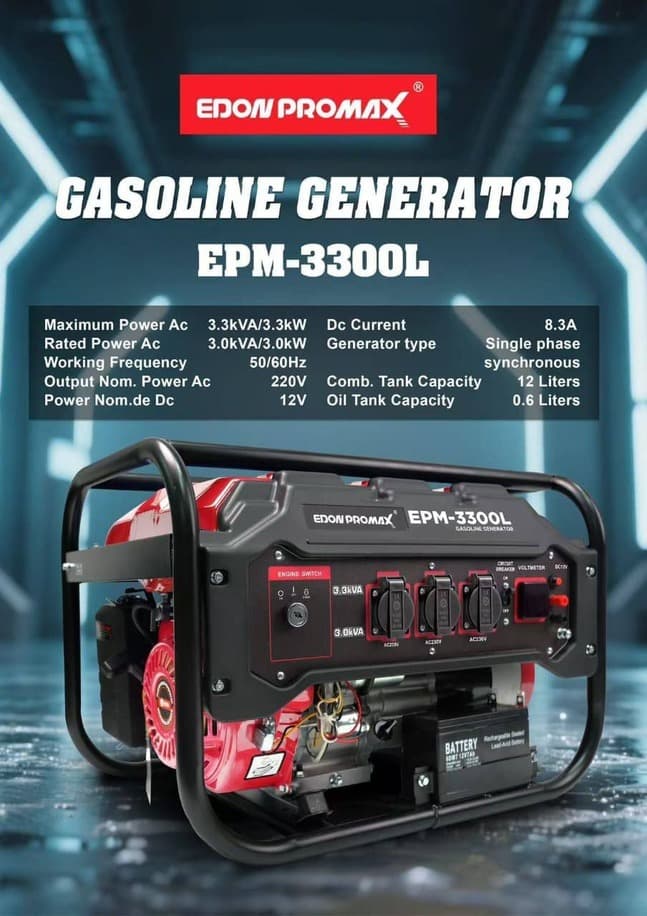 موتور برق 3300 استارتی تمام مس ادون edon مدل 3300L