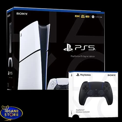 قیمت و خرید کنسول پلیاستیشن 5 اسلیم دیجیتال (PS5 Slim Digital) سفارش اروپا + دسته مشکی اورجینال