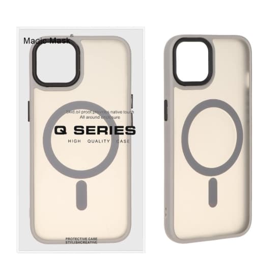 قاب گوشی موبایل مجیک ماسک مدل Q-Series بلک لنز مگ سیف دار