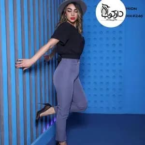 شلوار راسته قد نود کرپ مازراتی گرم بالا کد 1017