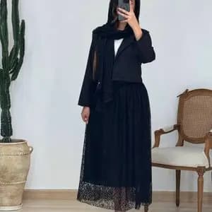 ست سه تیکه شال کت دامن گیپوری