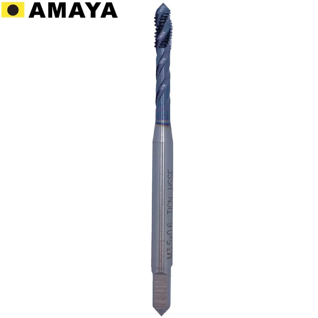 قلاویز ماشینی M3.5 مارپیچ HSSE روکش TiCN برند AMAYA