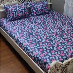 روتختی دونفره گلریز صورتی روکش تشک دونفره گل ریز صورتی