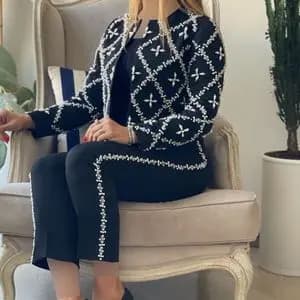 کراپ مجلسی و شلوار زنانه مدل آرشیدا