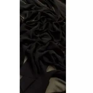 پارچه حریر مشکی با طرح ساده