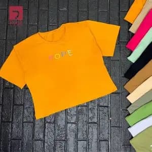 تیشرت کراپ پنبه ای زنانه tsh